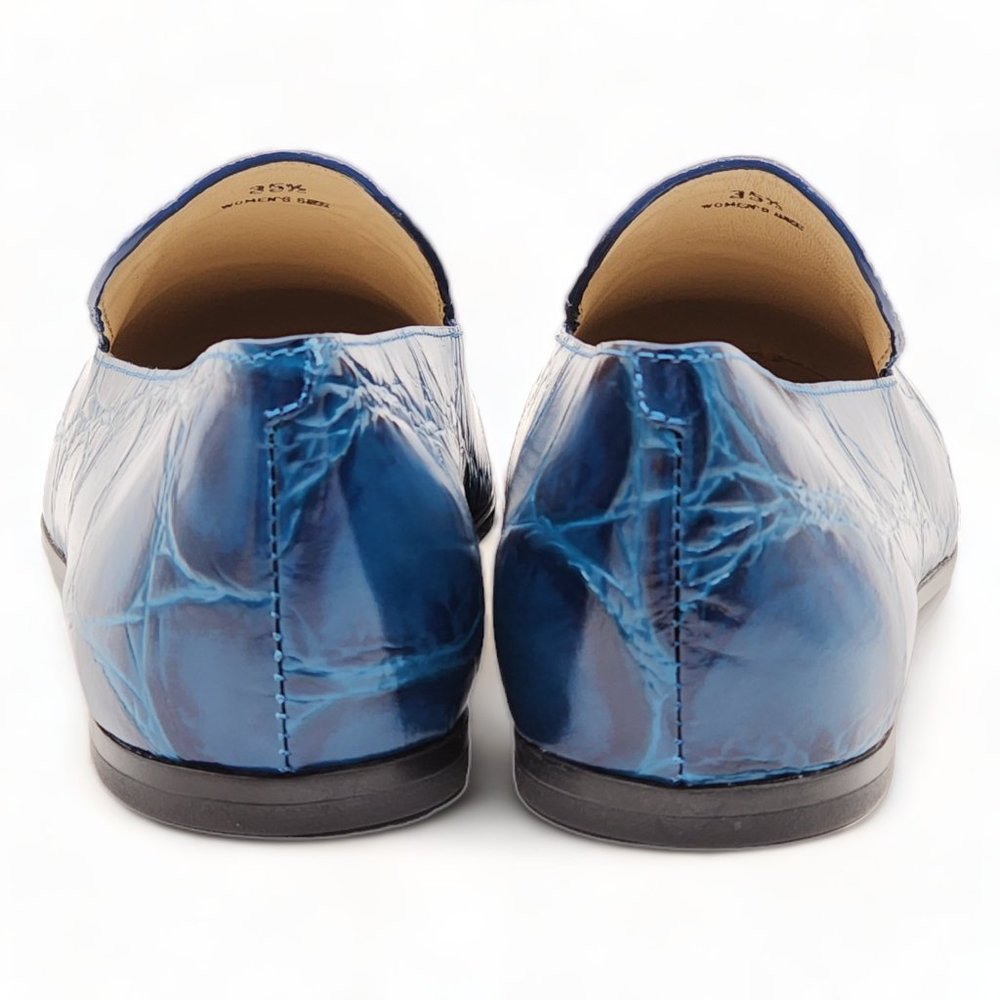 Tod's Women Mocassino Gomma Slip On Shoes Blue - Picture 7 of 7
